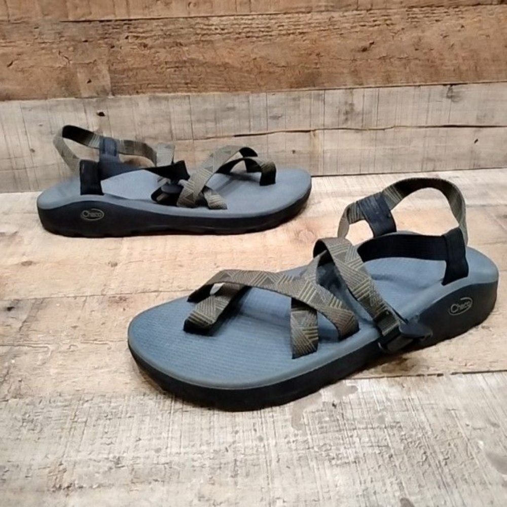 Chaco Sandals Mens Size 13 47 Blue Thong Strap Adjustable Comfort Outdoor Shoes